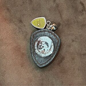 Diesel Brown and Gold Emblem Pendant